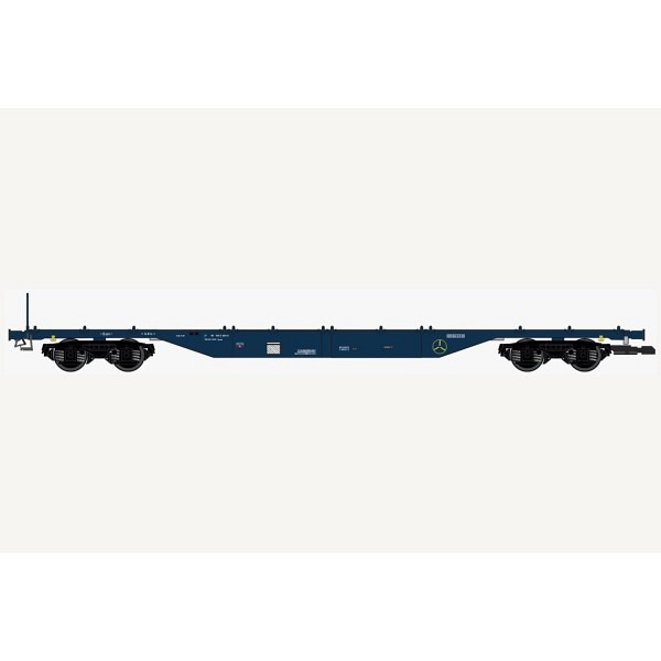 Spur 1:  EER Containertragwagen Sgns, blau, 37 80 456 5 296-0 