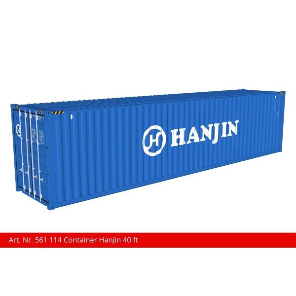 Spur 1:  40 ft Container "Hanjin" zu Containertragwagen Sgns 