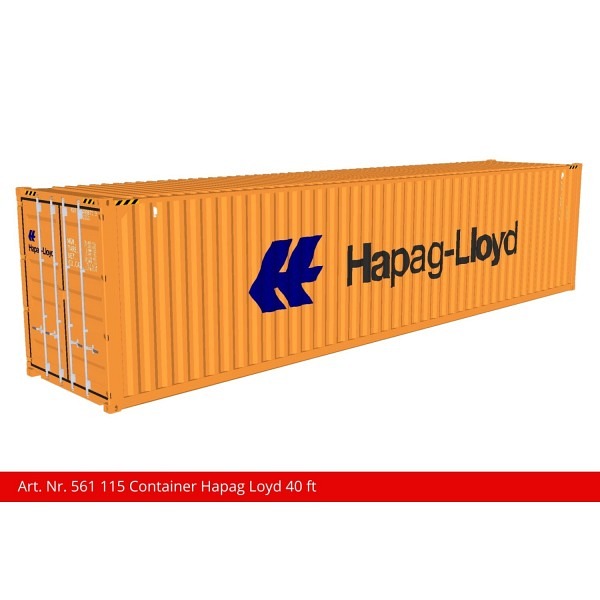 Spur 1:  40 ft Container "Hapag Loyd" zu Containertragwagen Sgns 