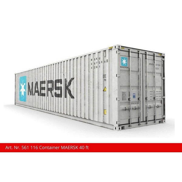 Spur 1:  40 ft Container "MAERSK" zu Containertragwagen Sgns 