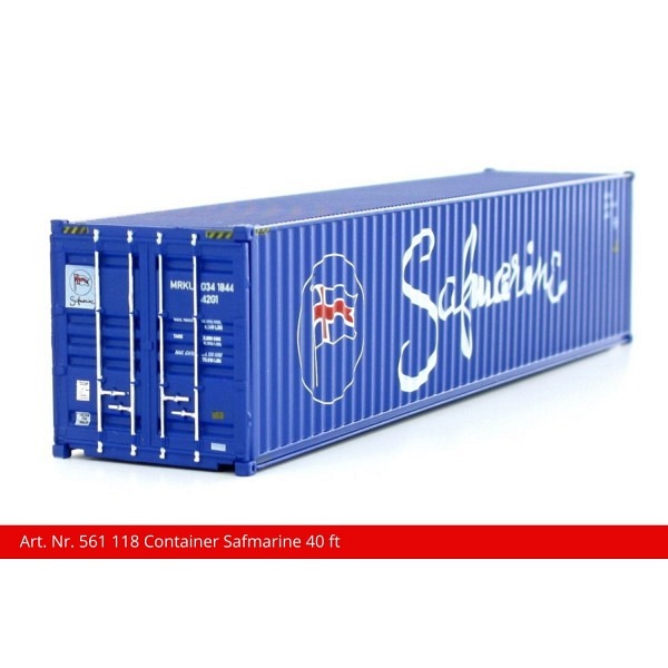 Spur 1:  40 ft Container "Safmarine" zu Containertragwagen Sgns 